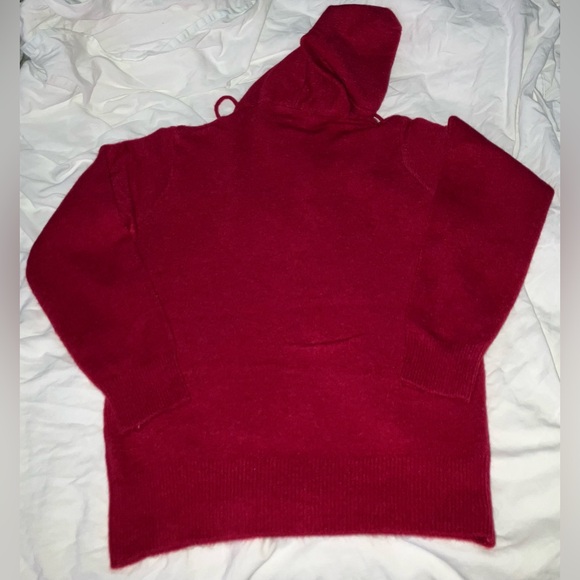 S.Christina Maroon/Red Cashmere Hoodie - Picture 3 of 8